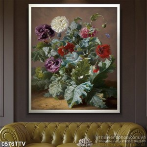 Tranh tĩnh vật hoa quả sơn dầu trang trí độc đáo