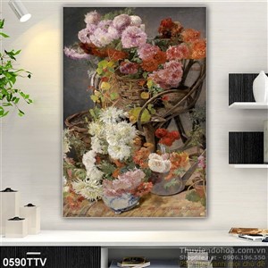 Tranh tĩnh vật hoa quả sơn dầu