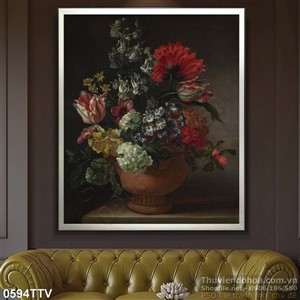 Tranh tĩnh vật hoa quả sơn dầu Châu Âu