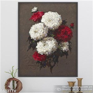 Tranh tĩnh vật hoa quả sơn dầu treo tường đẹp