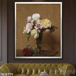Tranh tĩnh vật hoa quả sơn dầu nghệ  thuật