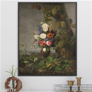 Tranh tĩnh vật hoa quả sơn dầu nghệ thuật