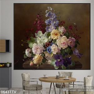 Tranh tĩnh vật hoa quả sơn dầu nghệ thuật