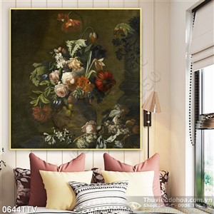 Tranh tĩnh vật hoa quả sơn dầu trang trí phòng ăn