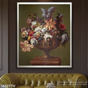 Tranh tĩnh vật hoa quả sơn dầu trang trí đẹp
