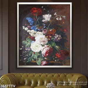 Tranh tĩnh vật hoa quả sơn dầu