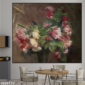 Tranh tĩnh vật hoa quả sơn dầu