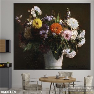 Tranh tĩnh vật hoa quả sơn dầu trang trí đẹp