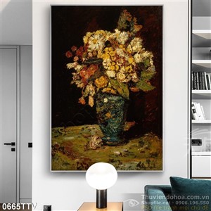 Tranh tĩnh vật hoa quả sơn dầu Châu Âu treo tường