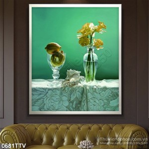 Tranh tĩnh vật hoa quả sơn dầu nghệ thuật