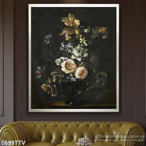 Tranh tĩnh vật hoa quả sơn dầu trang trí tường