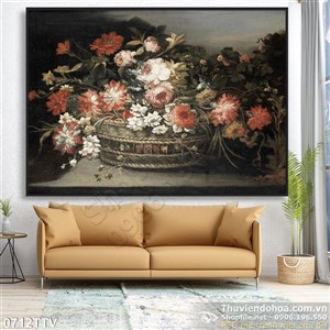 Tranh tĩnh vật hoa quả sơn dầu Châu Âu