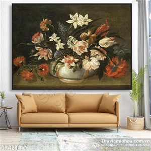 Tranh tĩnh vật hoa quả sơn dầu nghệ thuật