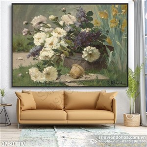 Tranh tĩnh vật hoa quả sơn dầu độc đáo