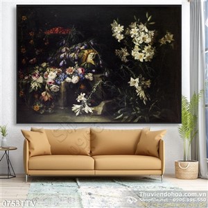 Tranh tĩnh vật hoa quả sơn dầu nghệ thuật