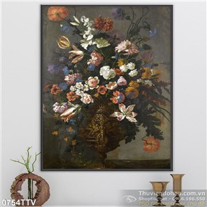 Tranh tĩnh vật hoa quả sơn dầu độc đáo