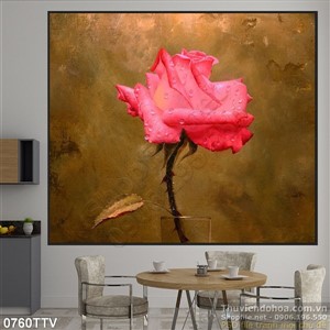 Tranh tĩnh vật hoa quả sơn dầu trang trí phòng khách