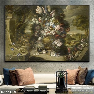 Tranh tĩnh vật hoa quả sơn dầu nghệ thuật