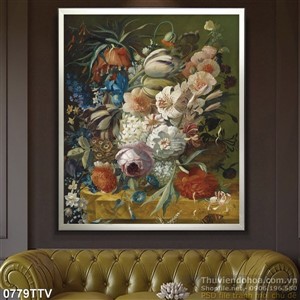 Tranh tĩnh vật hoa quả sơn dầu đẹp