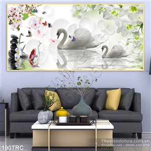 Tranh thiên nga treo tường đẹp