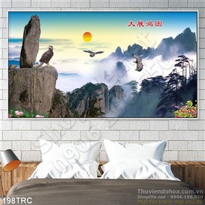 Tranh Rồng,công,phượng,thiên nga treo tường