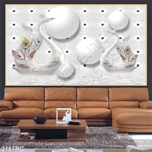 Tranh giả ngọc thiên nga trang trí tường