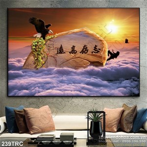 Tranh Rồng,công,phượng,thiên nga dán tường