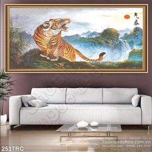 Tranh Rồng,công,phượng,thiên nga, hổ trang trí phòng khách