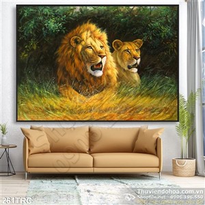 Tranh Rồng,công,phượng,thiên nga, sư tử trang trí phòng khách