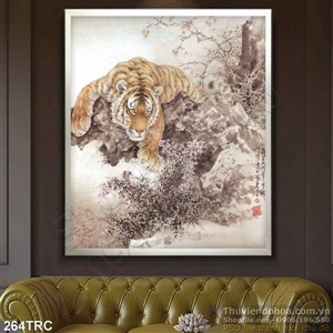 Tranh Rồng,công,phượng,thiên nga, hổ trang trí phòng khách