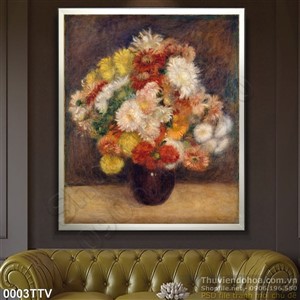 Tranh tĩnh vật hoa quả sơn dầu treo tường