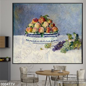 Tranh tĩnh vật hoa quả sơn dầu Châu Âu