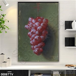 Tranh tĩnh vật hoa quả sơn dầu trang trí bếp