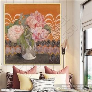 Tranh tĩnh vật hoa quả sơn dầu treo tường đẹp