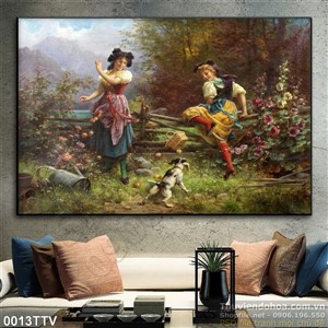 Tranh tĩnh vật hoa quả sơn dầu trang trí nội thất