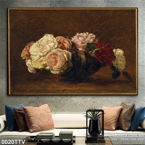 Tranh tĩnh vật hoa quả sơn dầu Châu Âu