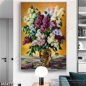 Tranh tĩnh vật hoa quả sơn dầu trang trí phòng ăn