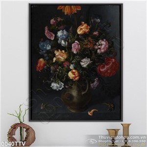 Tranh tĩnh vật hoa quả sơn dầu trang trí