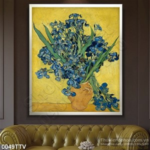 Tranh tĩnh vật hoa trang trí  phòng khách