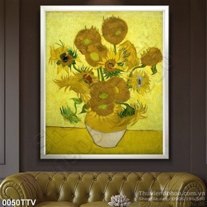 Tranh tĩnh vật hoa quả sơn dầu trang trí phòng khách