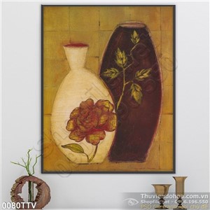 Tranh tĩnh vật hoa quả sơn dầu trang trí phòng khách