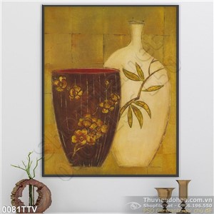 Tranh tĩnh vật hoa quả sơn dầu treo tường