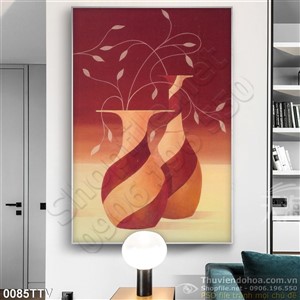 Tranh tĩnh vật hoa quả sơn dầu treo tường độc đáo