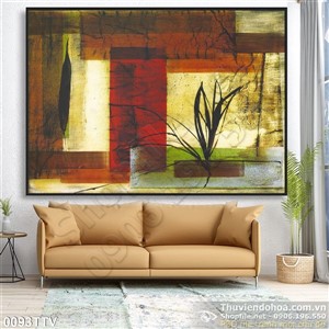 Tranh tĩnh vật hoa quả sơn dầu hiện đại treo tường