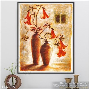 Tranh tĩnh vật hoa quả sơn dầu treo tường độc đáo