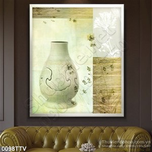 Tranh tĩnh vật hoa quả sơn dầu trang trí phòng khách