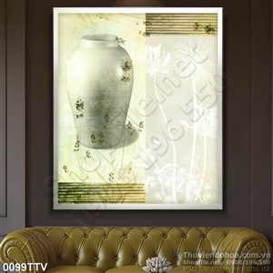 Tranh tĩnh vật hoa quả sơn dầu treo tường độc đáo