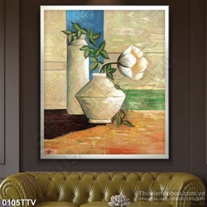 Tranh tĩnh vật hoa quả sơn dầu trang trí độc đáo