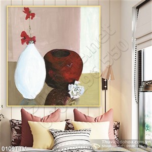 Tranh tĩnh vật hoa quả sơn dầu trang trí phòng ăn