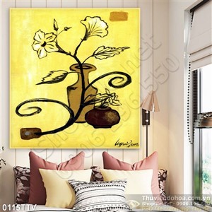 Tranh tĩnh vật hoa quả sơn dầu trang trí phòng ăn